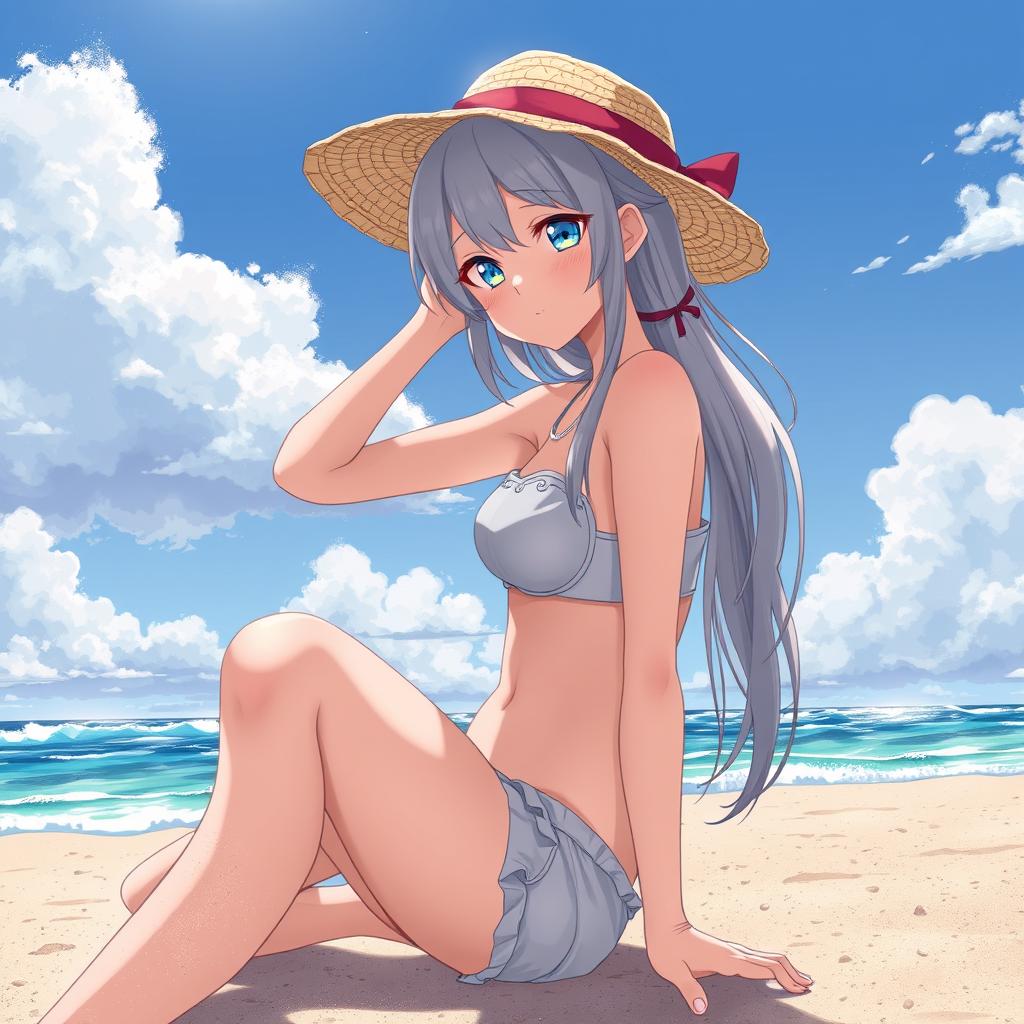 Download Anime Girl Beach Sandy