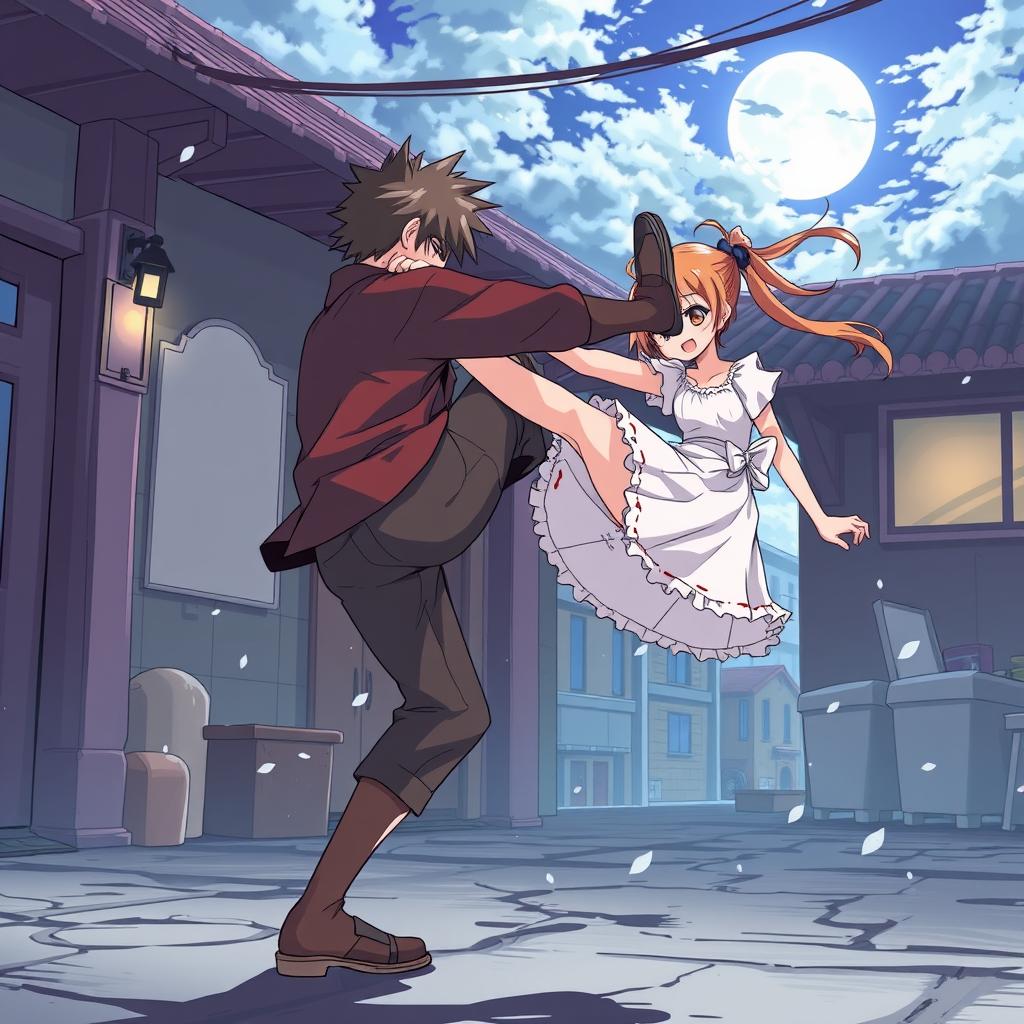 Download Anime Girl Kicking Guy