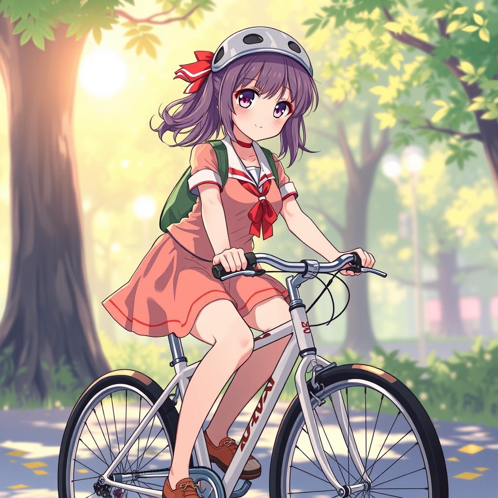 Download Anime Girl On Bycicle