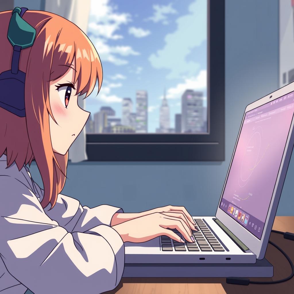 Download Anime Girl Programming On