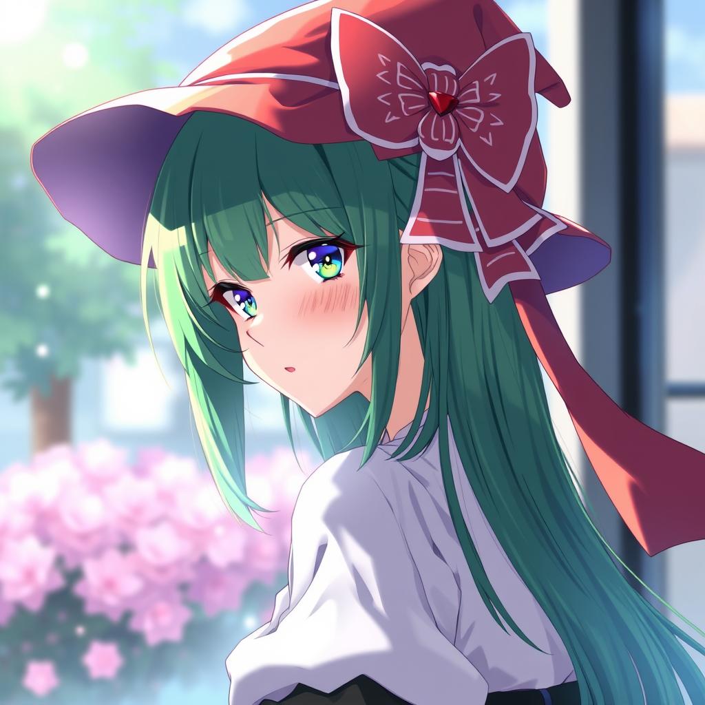 Download Anime Girl With Green