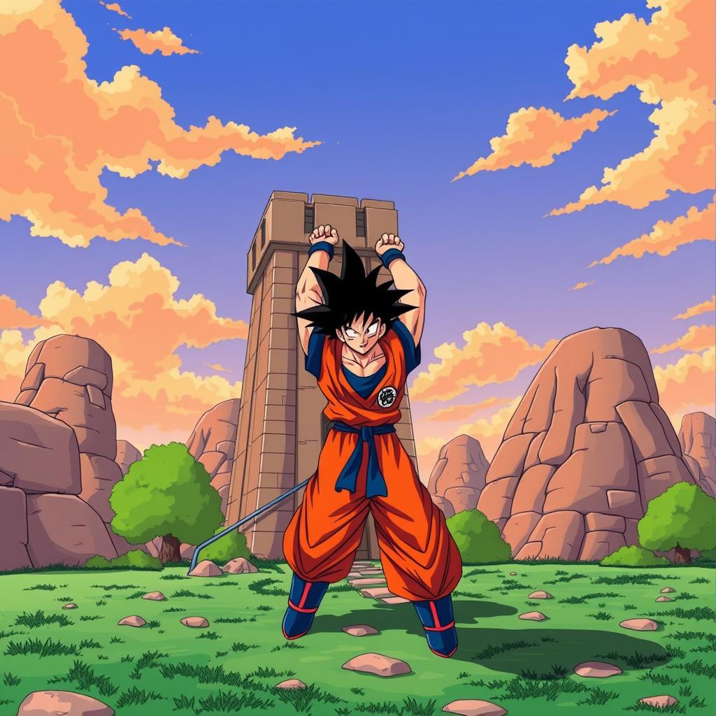 Download Anime Goku Lifting A