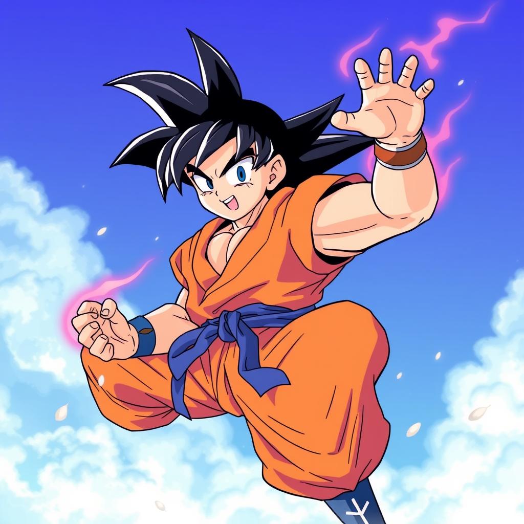 Download Anime Goku Wearing Colorless