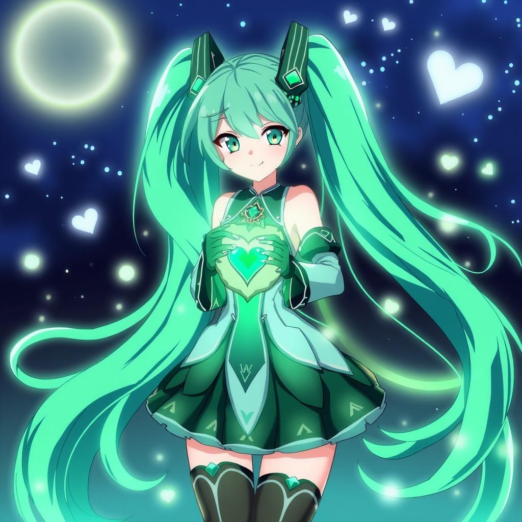 Download Anime Green Heart From