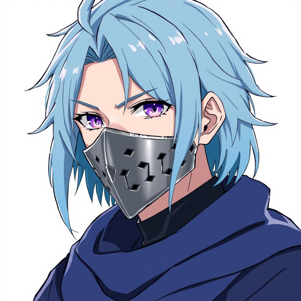 Download Anime Guy Light Blue