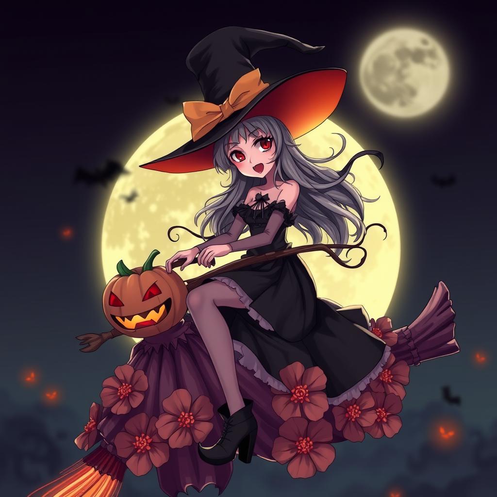 Download Anime Halloween Witch She