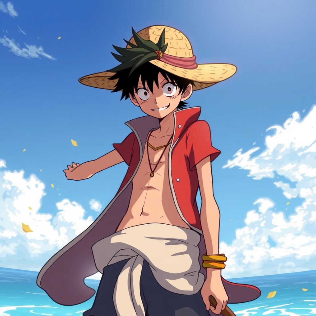 Download Anime Luffy Wearing Tchware