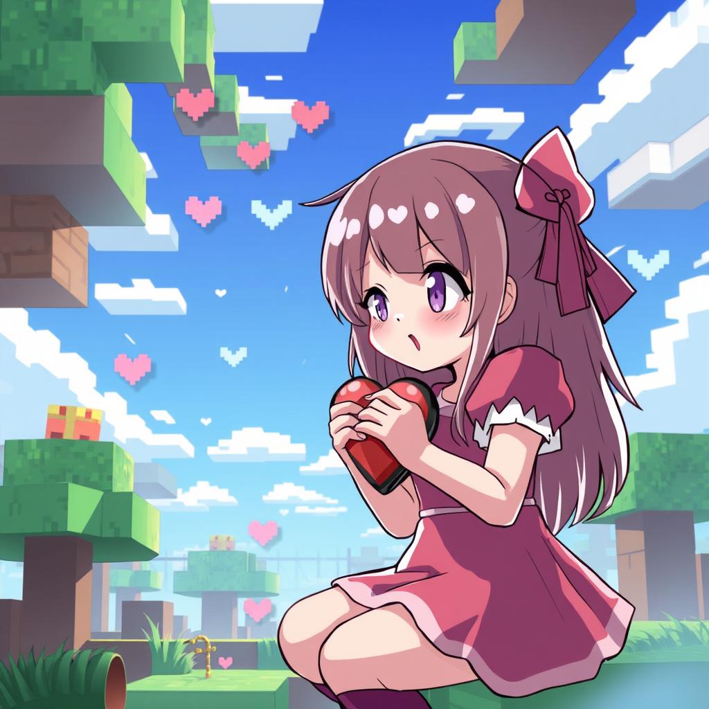 Download Anime Minecraft Heart Girl