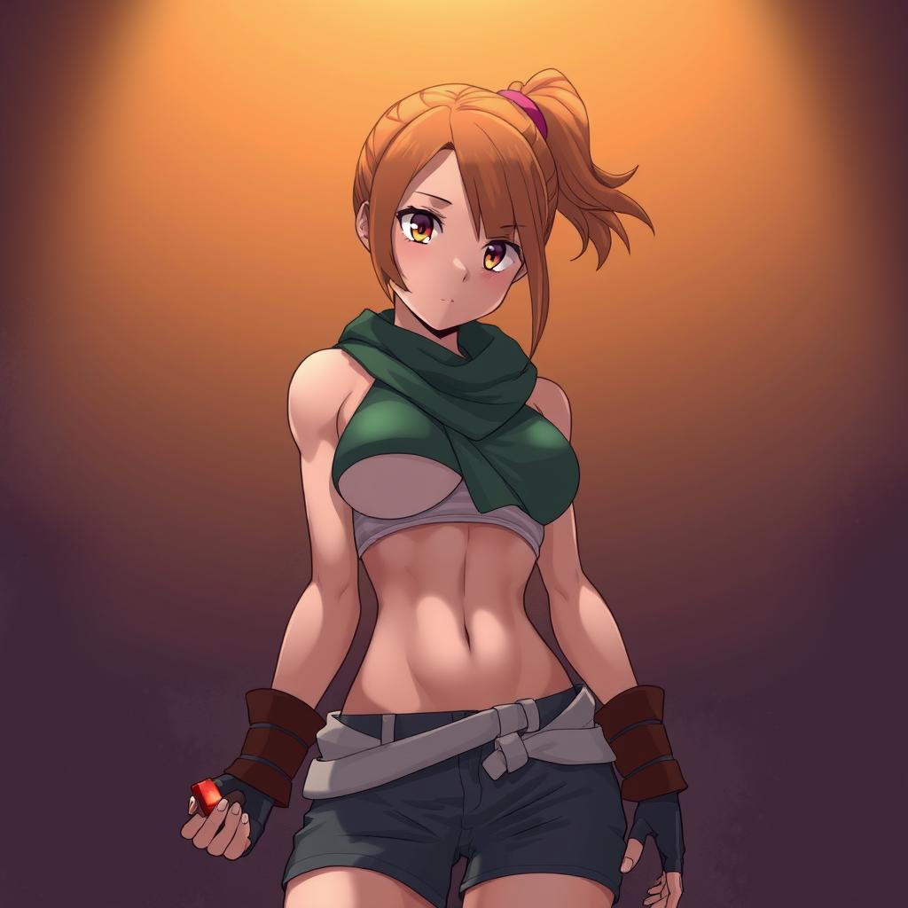 Download Anime Muscular Girl Abs