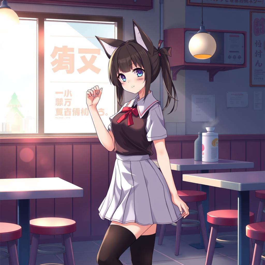 Download Anime Nekogirl Waitress In