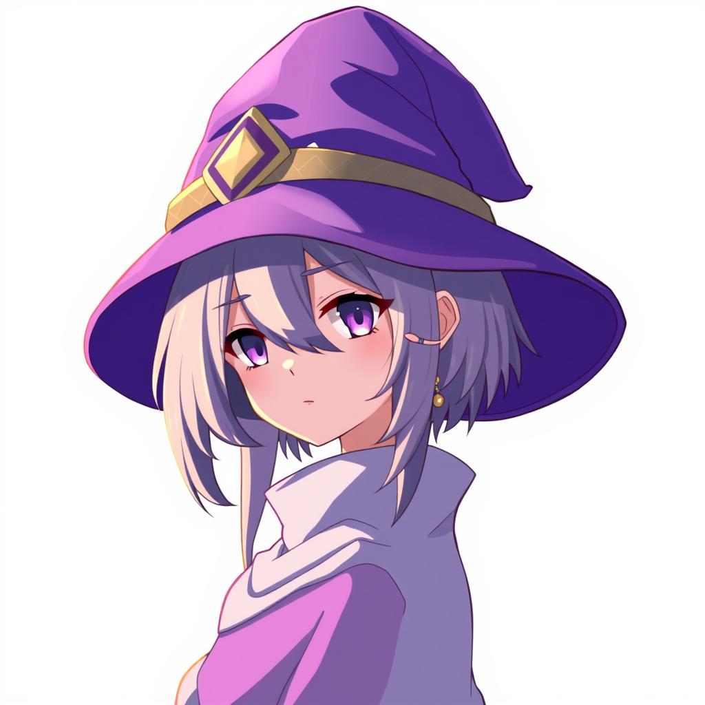 Download Anime Purple Mage Hat