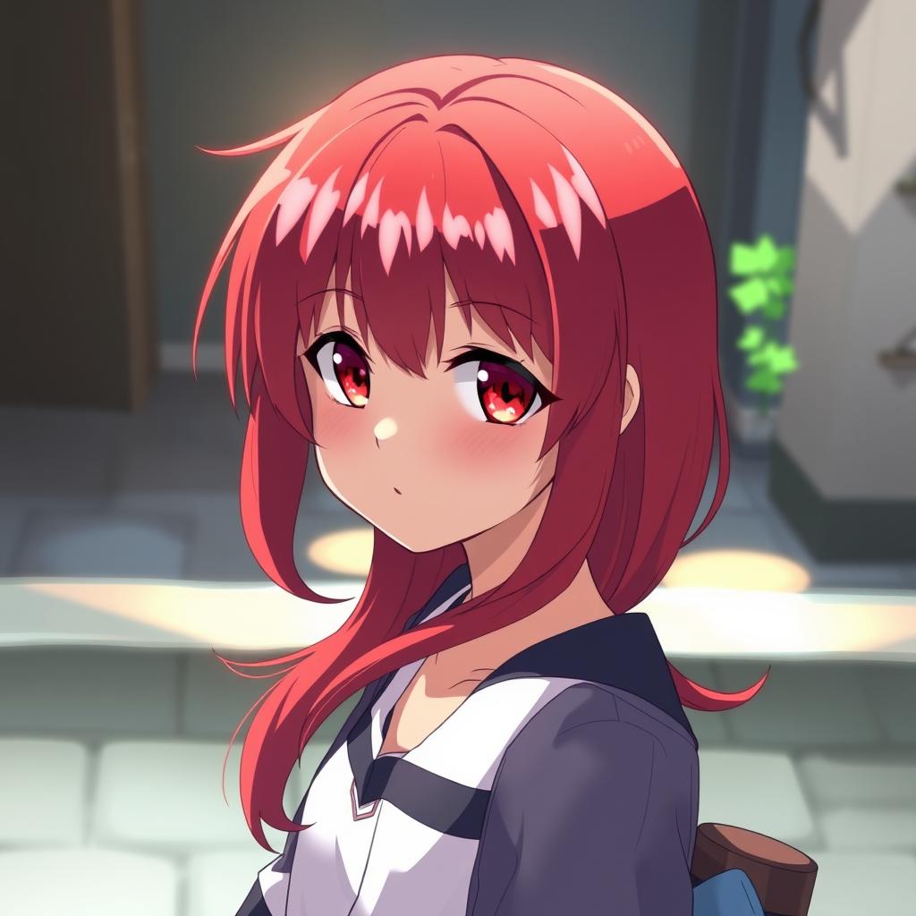 Download Anime Red Hair Girl