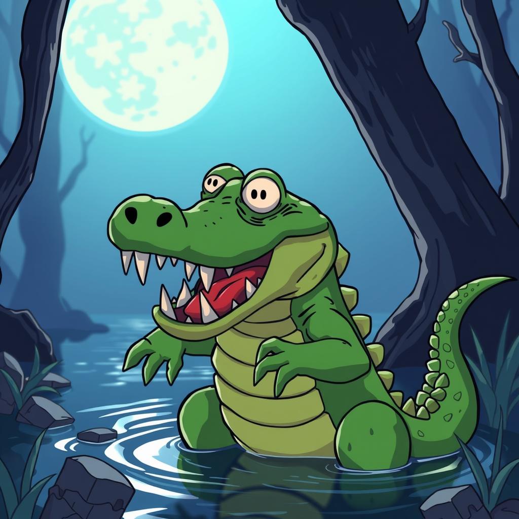 Download Anime Scary Alligator 