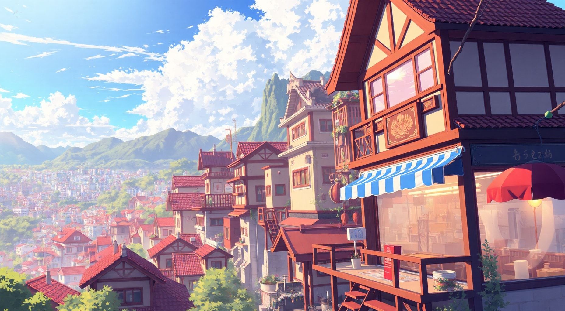 Download Anime Sienna Cityscape