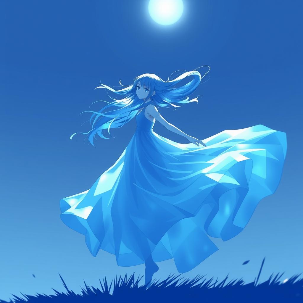 Download Anime Translucent Blue Girl