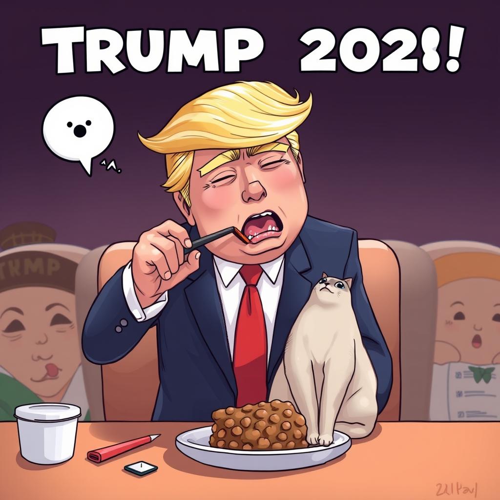 Download Anime Trump Eating A