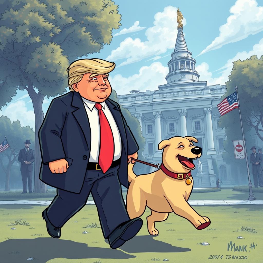 Download Anime Trump Walking Mike