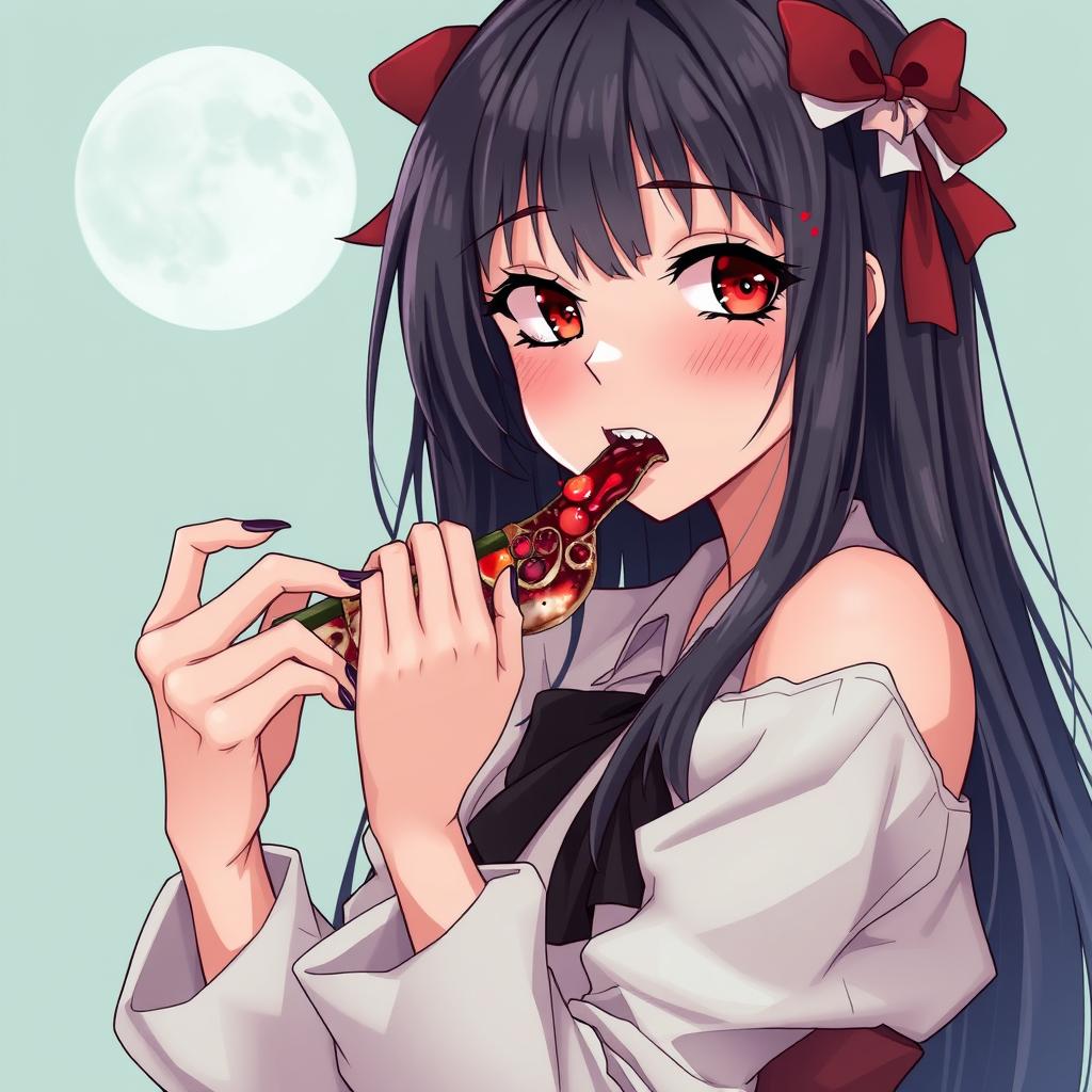 Download Anime Vampire Girl Eating