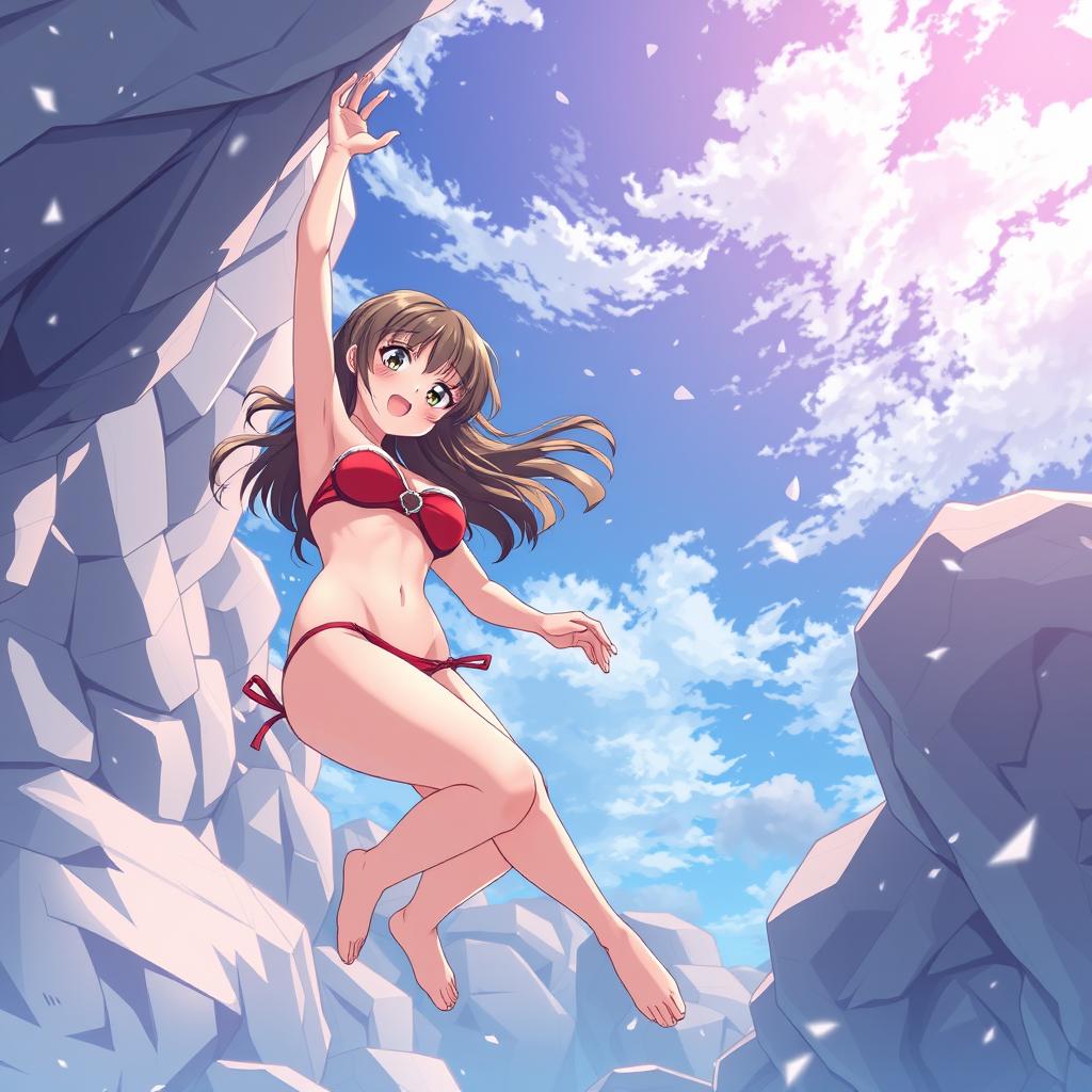 Download Anime Woman Bikini Falling