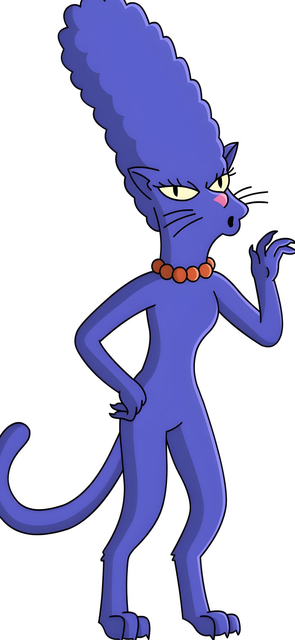 Download Marge Simpson Cat Version Wallpaper