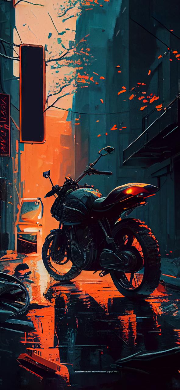 Download Motorcycle City Art