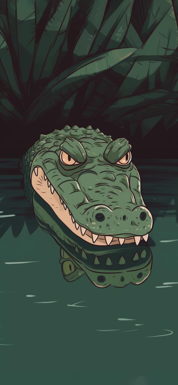 Download Crouching Alligator Green