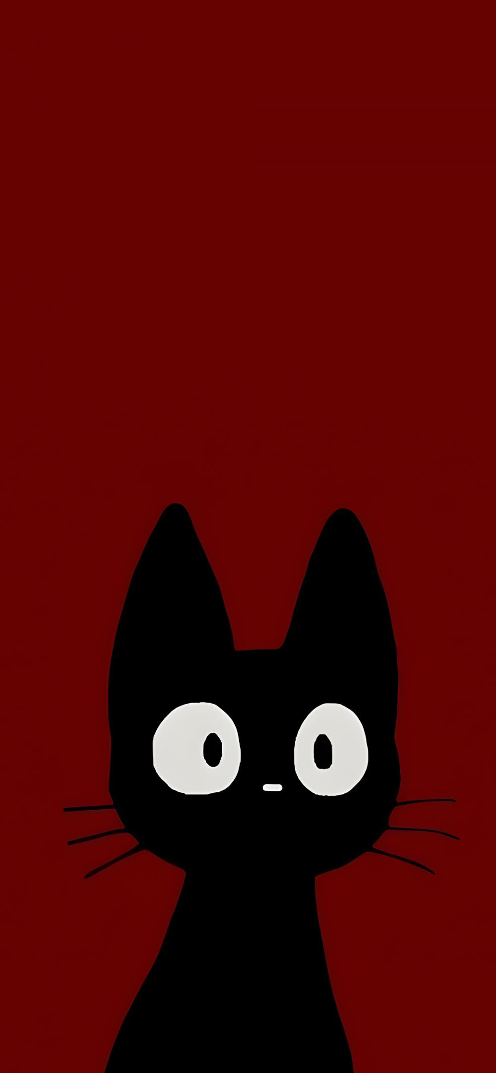 Download Jiji Cat Minimalist Red