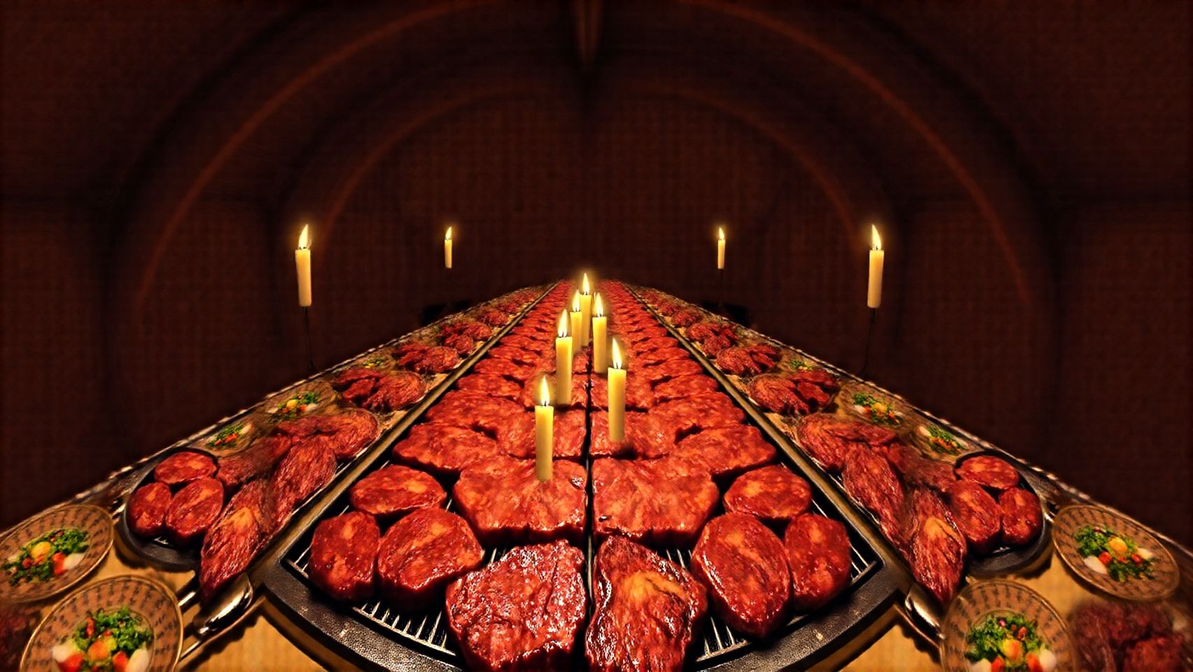 Download Big Table Meat And Beef And