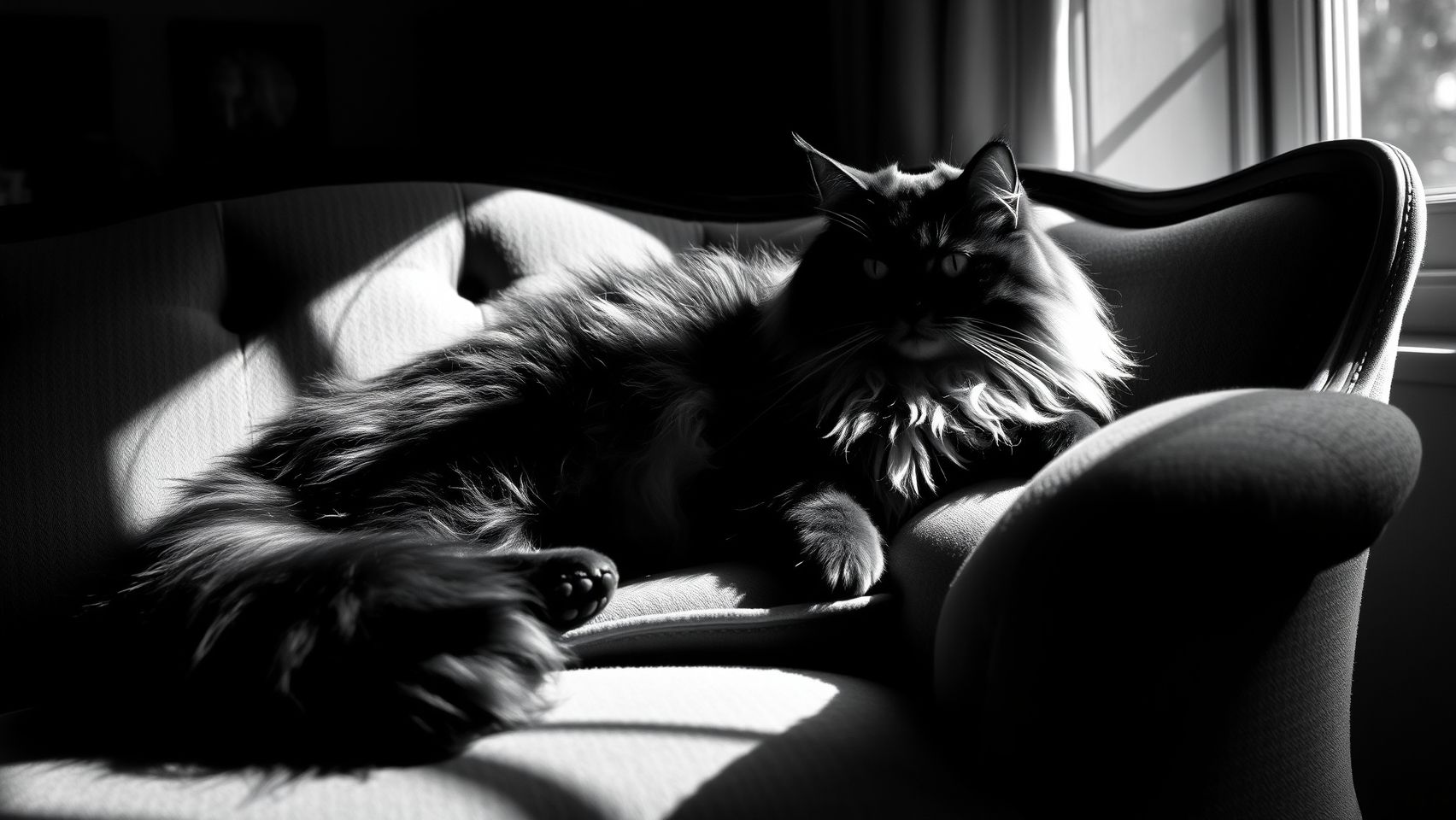 Download Black And White Colored Mainecoon