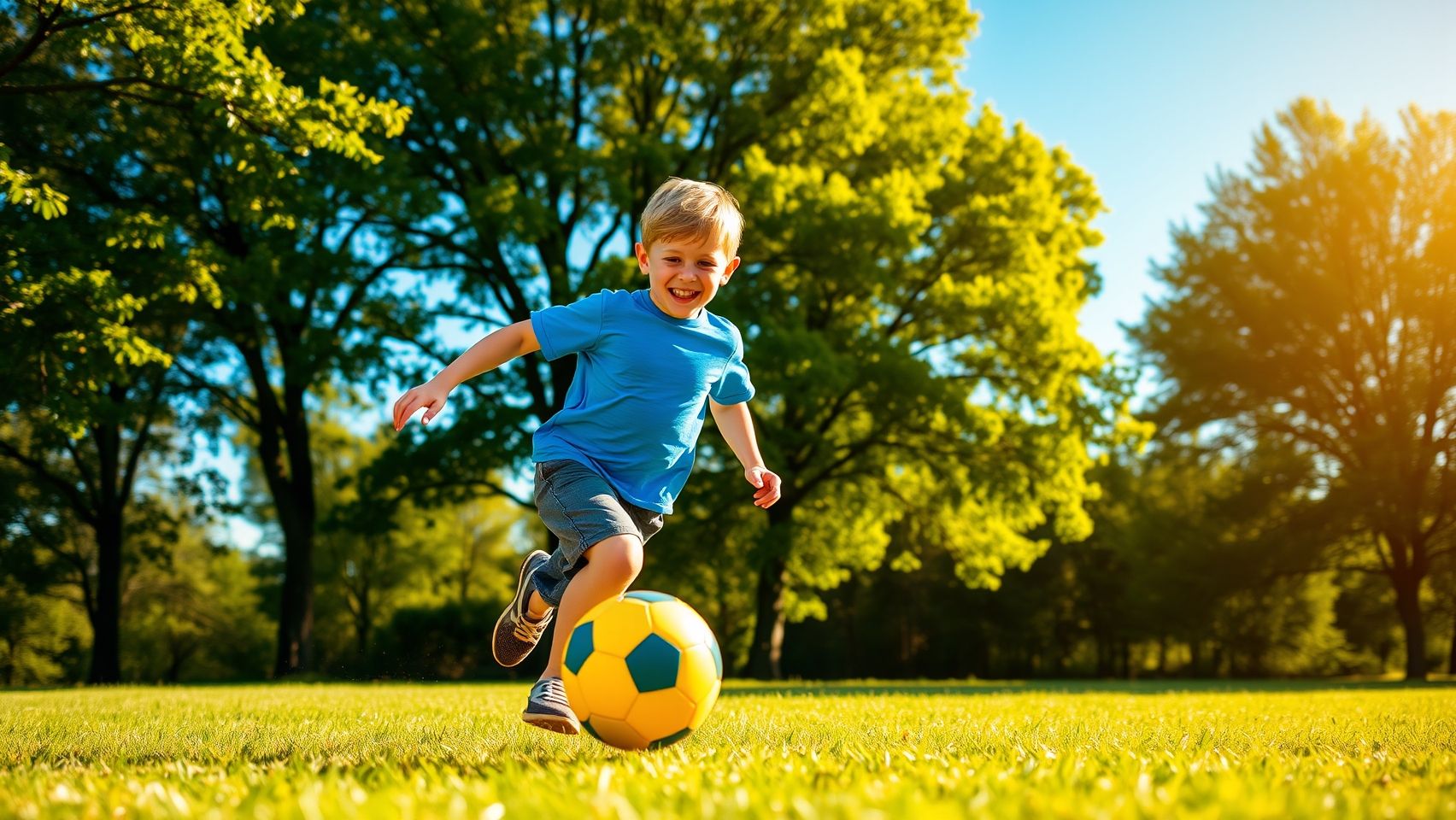 Download Boy Playing Football