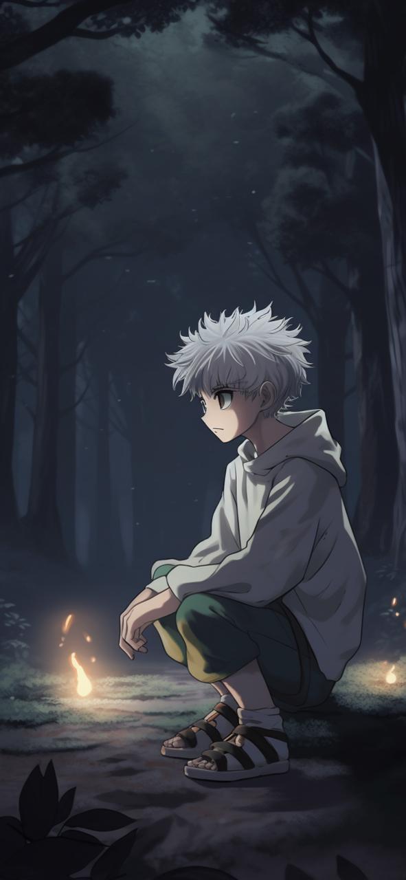 Download Hunter X Hunter Killua In Forest Dark