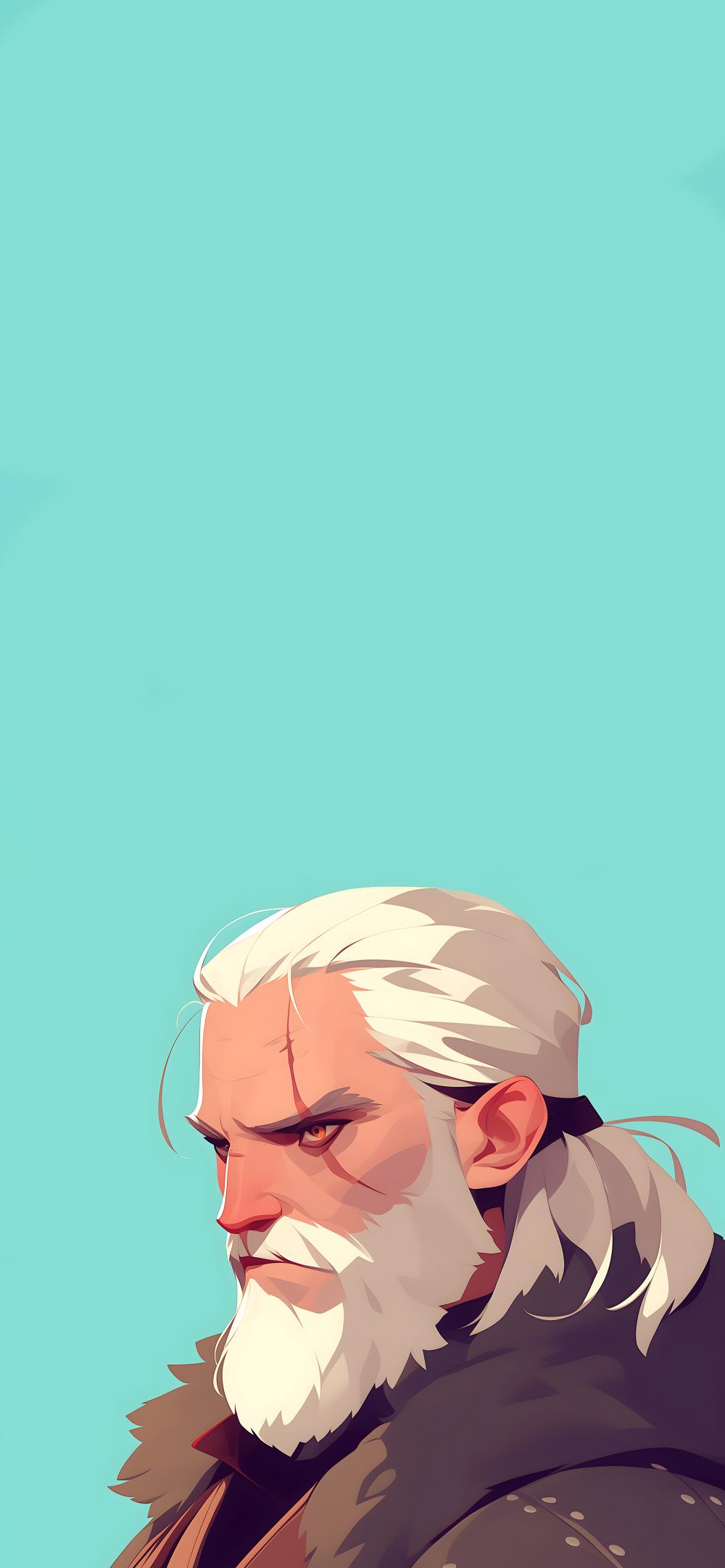 Download Geralt Minimalist Portrait