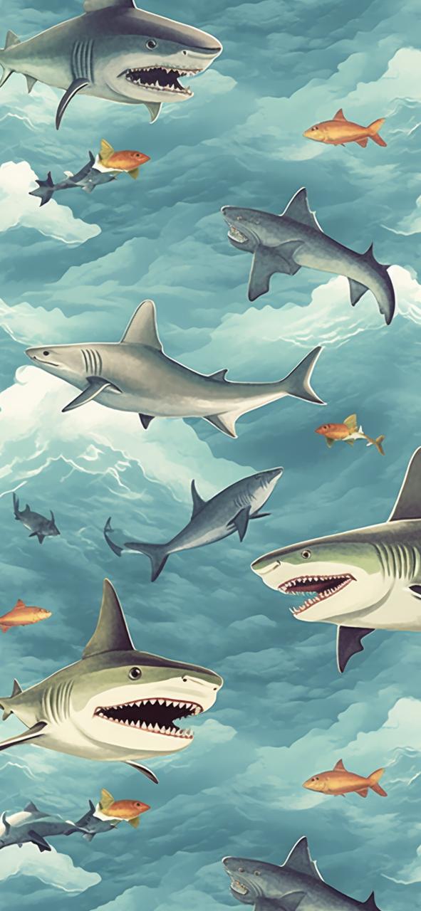 Download Sharks Pattern In The Sky