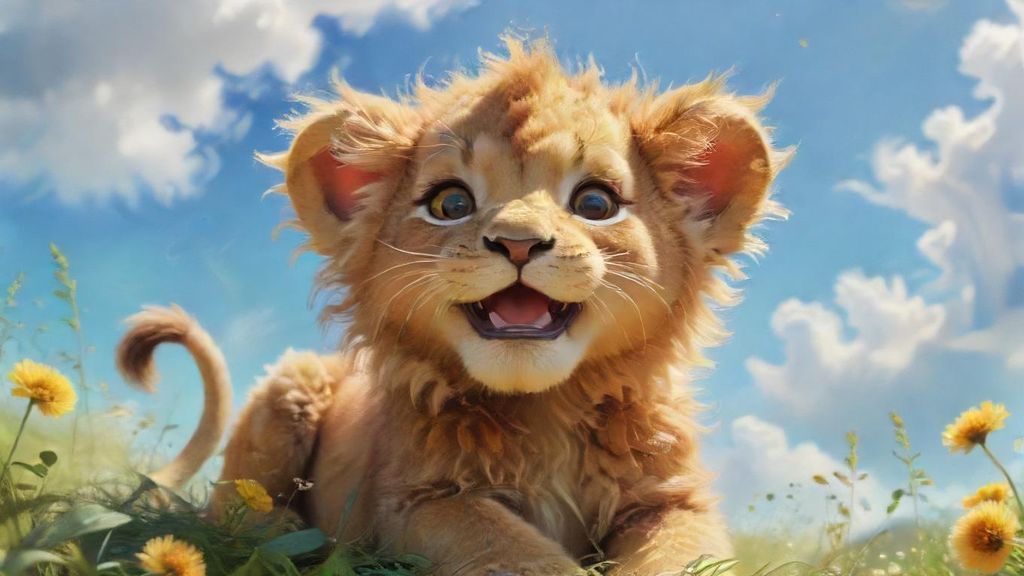 Download Caroon Baby Lion