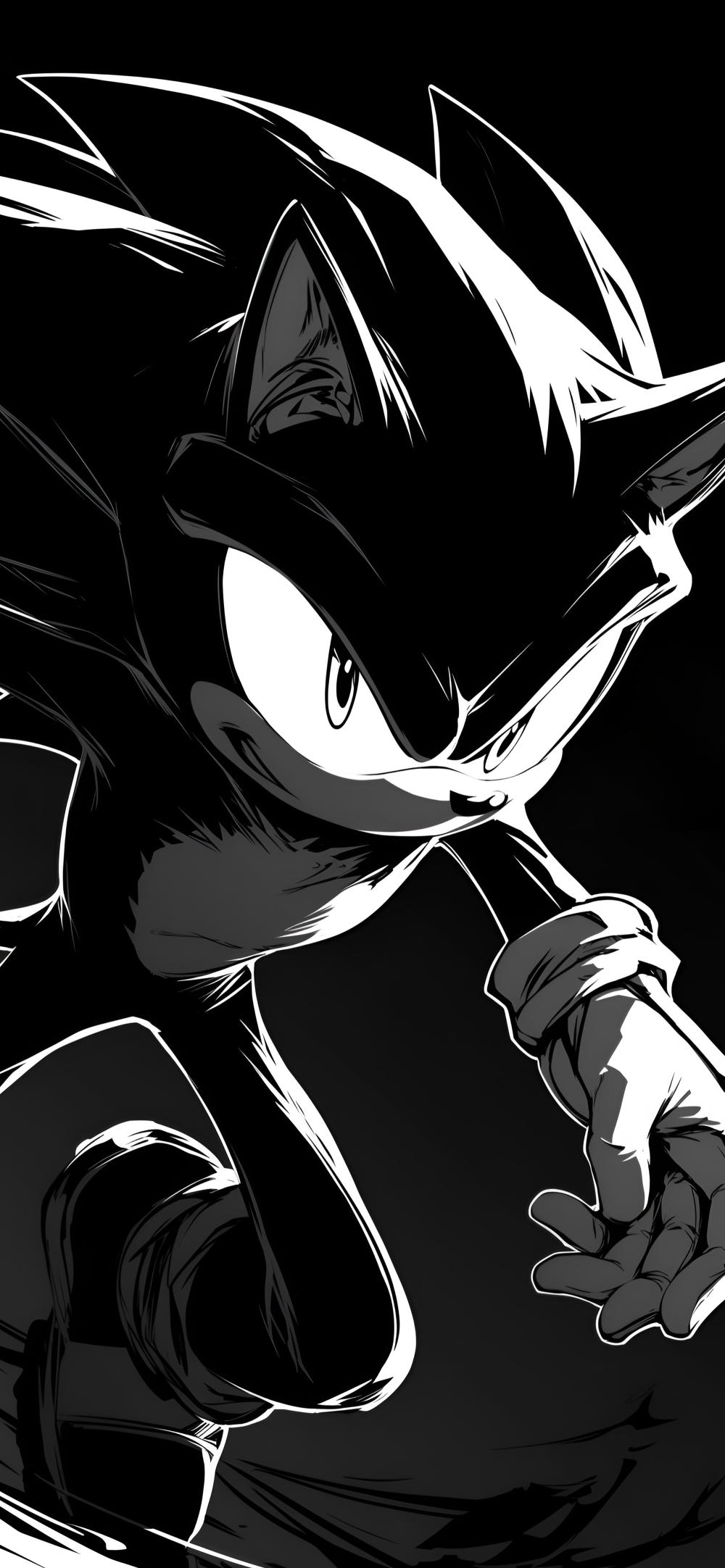 Download Shadow Sonic Action Pose Black