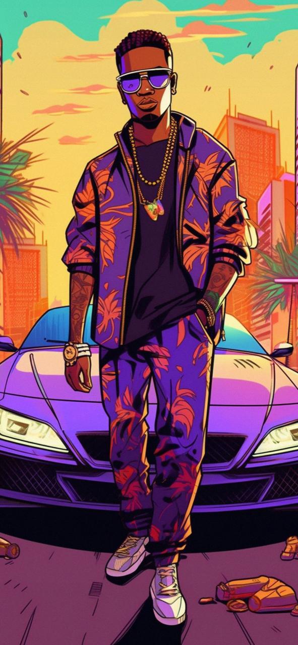 Download Stylish Rapper Car Art