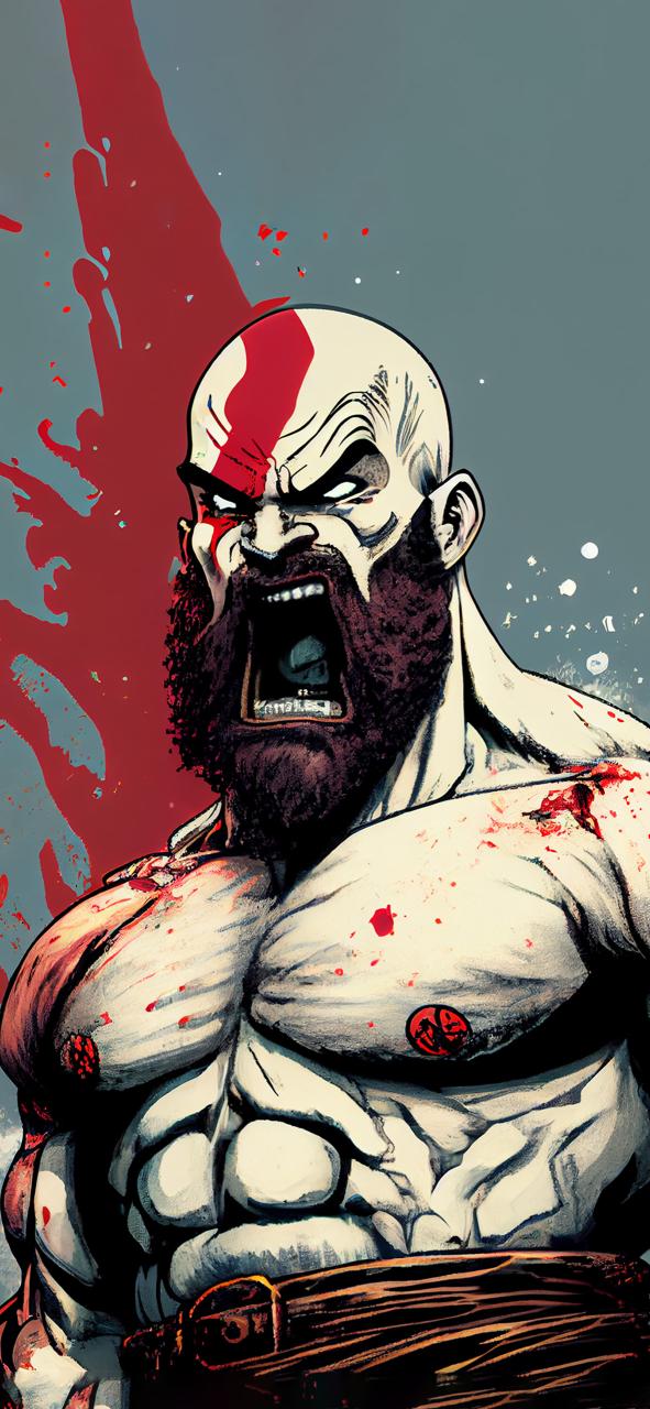 Download God Of War Kratos Spartan Rage Art