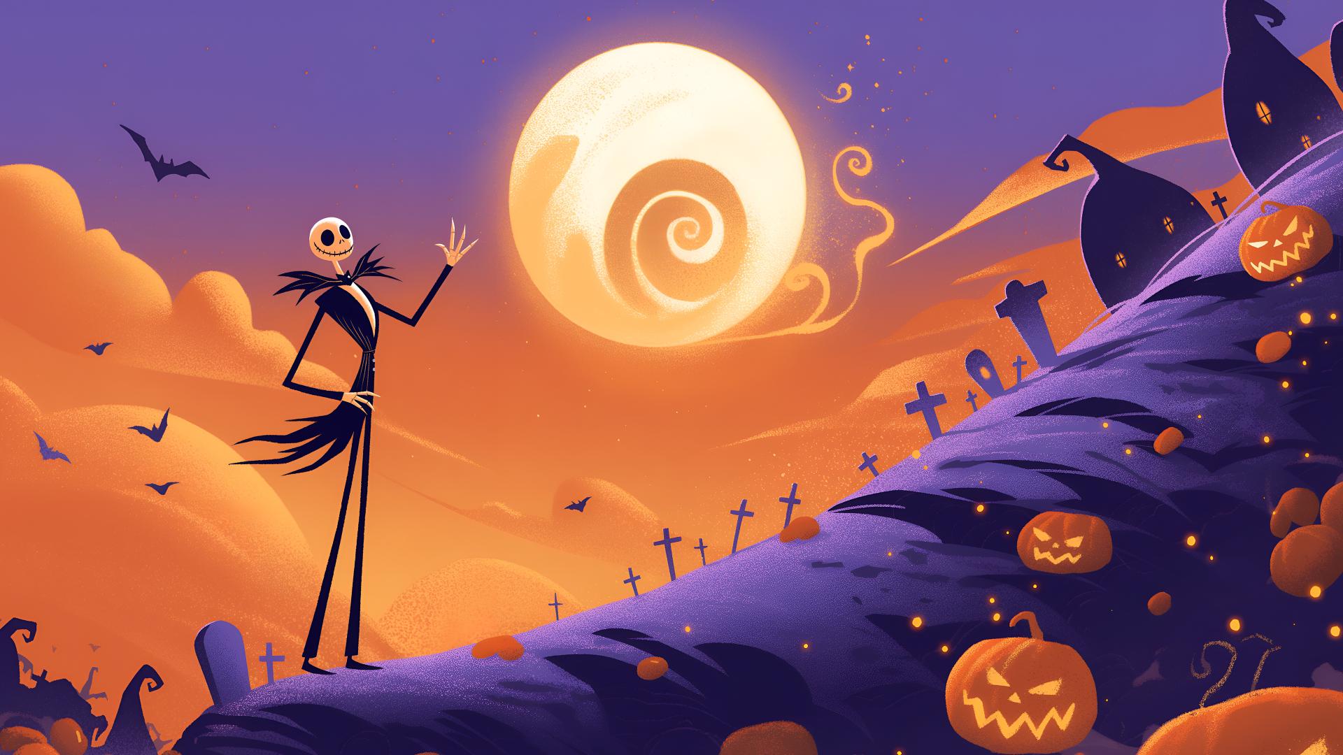 Download Jack Skellington Nightmare Before Christmas Desktop Wallpaper 4k