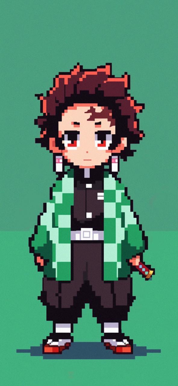 Download Tanjiro Kamado Pixel Art