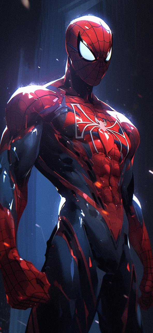 Download Muscular Spider Man Dark Art