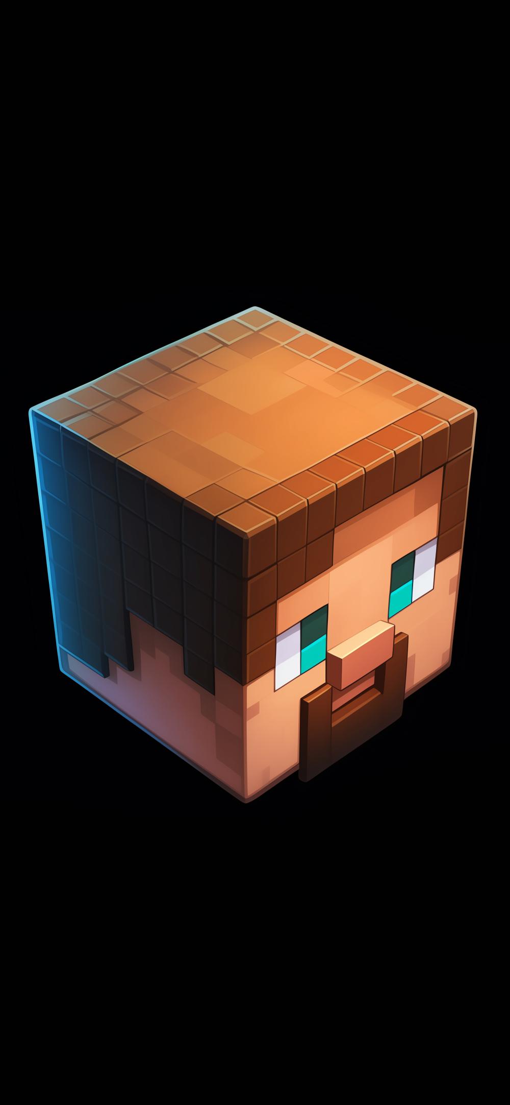 Download Minecraft Steve Head Closeup