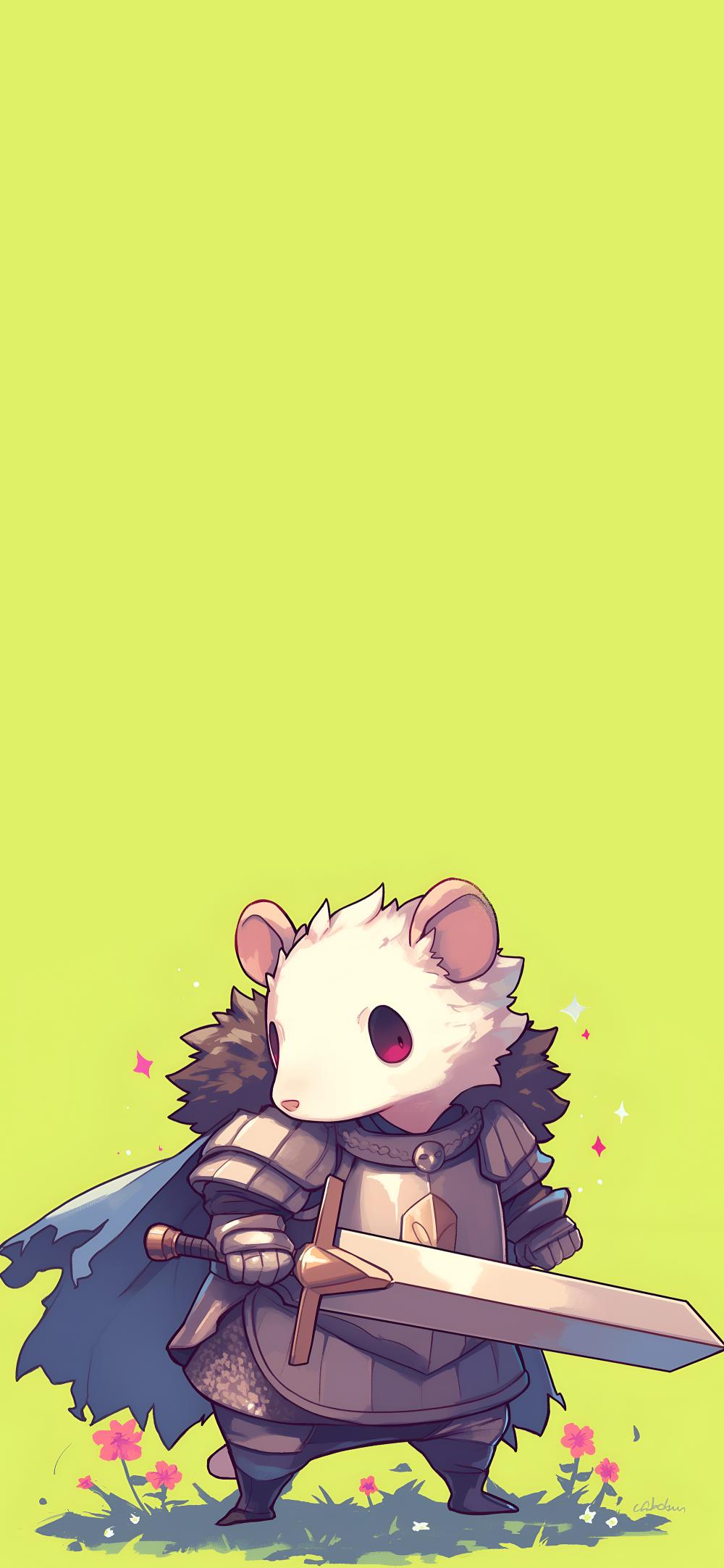 Download Adorable Opossum Knight Fantasy