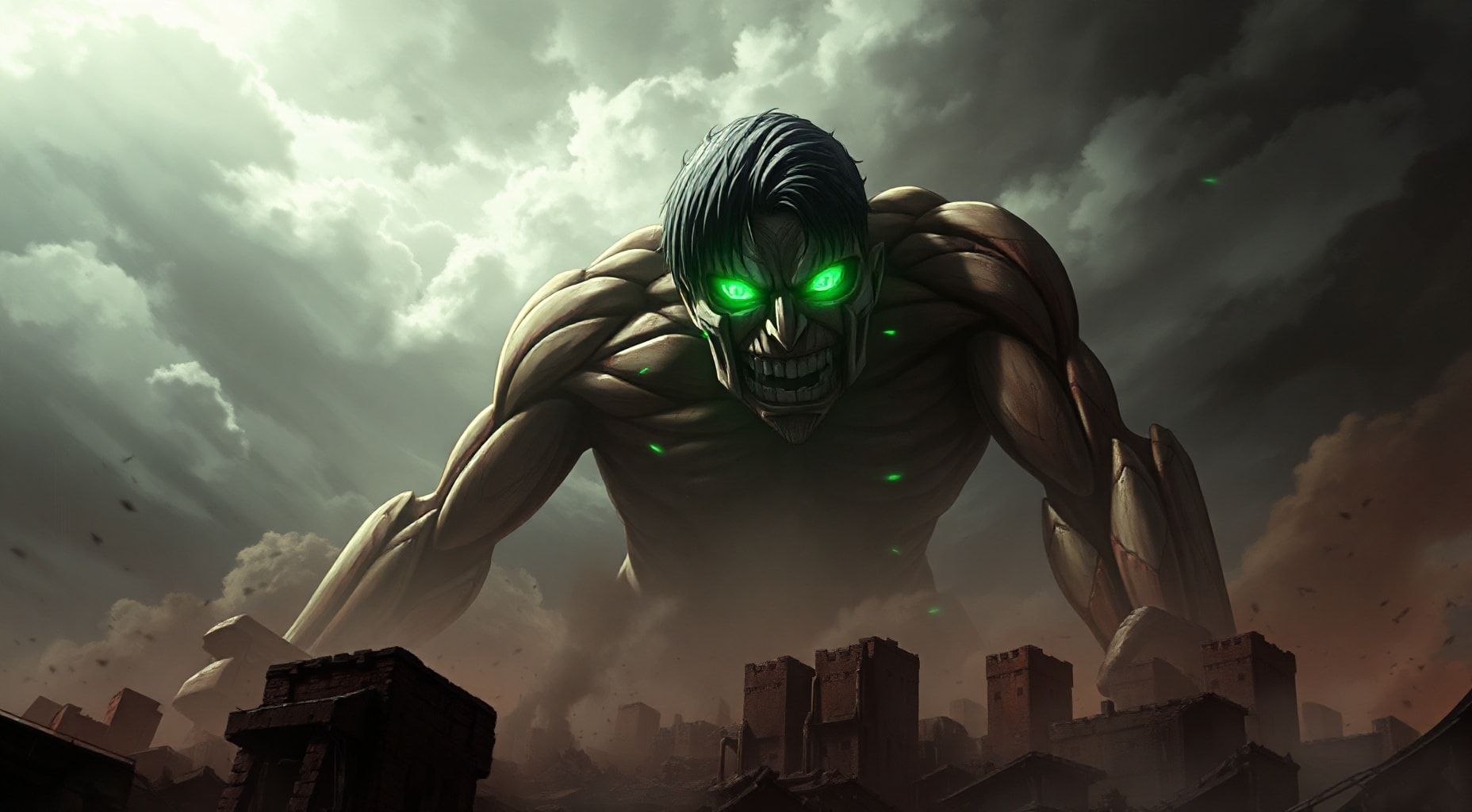 Download Eren Yeager Titan Form With Green