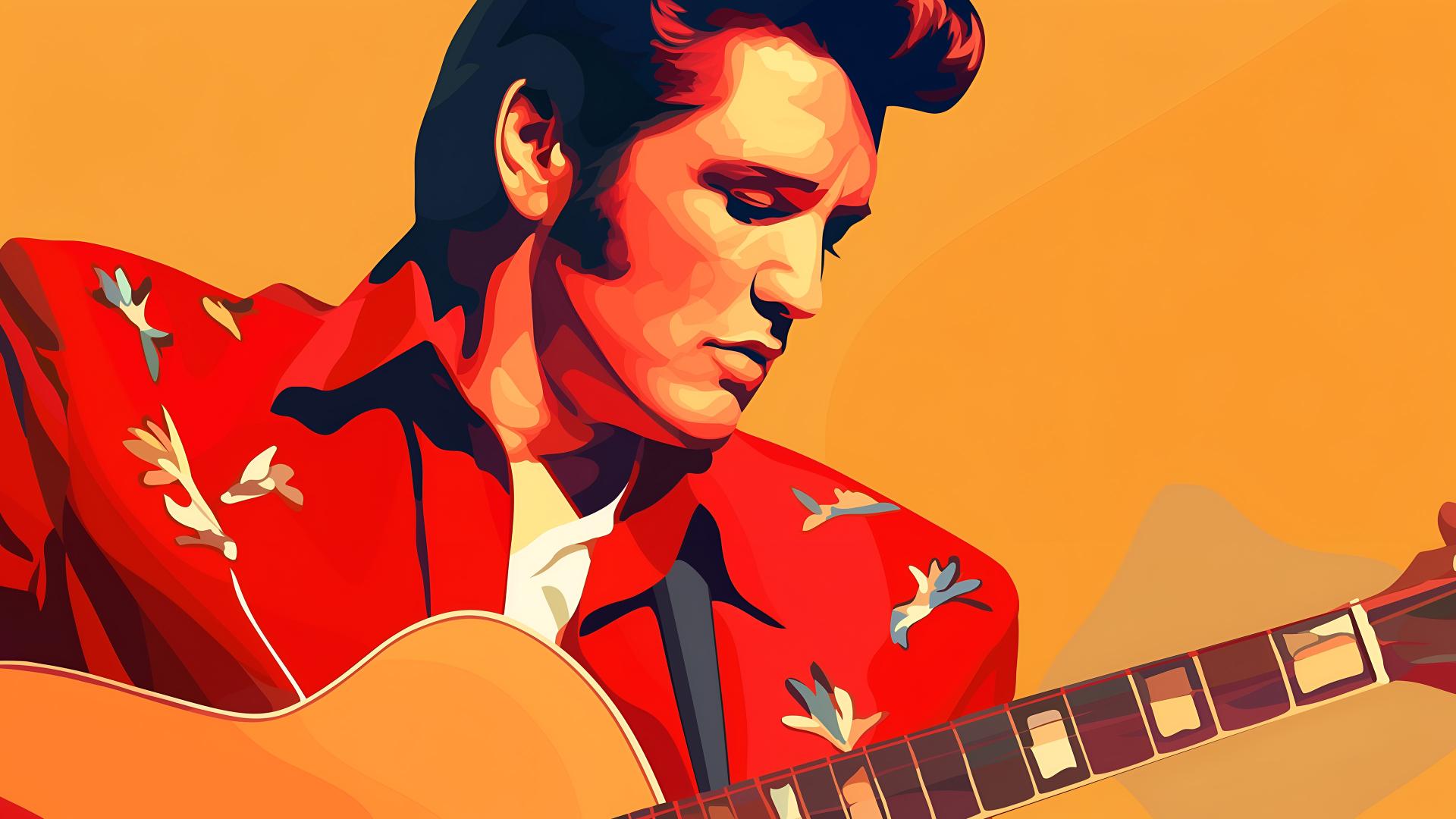 Download Elvis Presley Guitar Clipart Desktop Wallpaper 4k