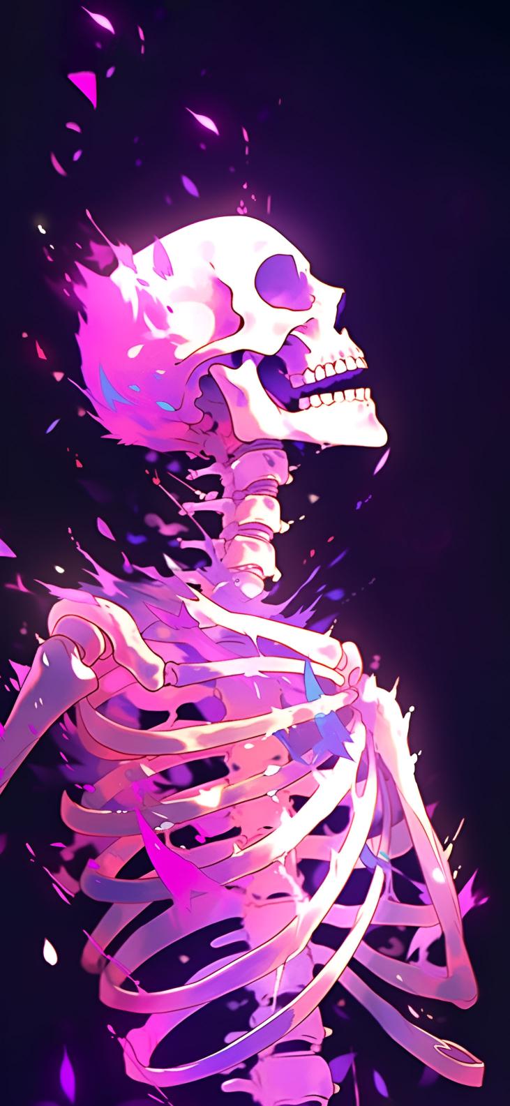 Download Purple Skeleton Creepy