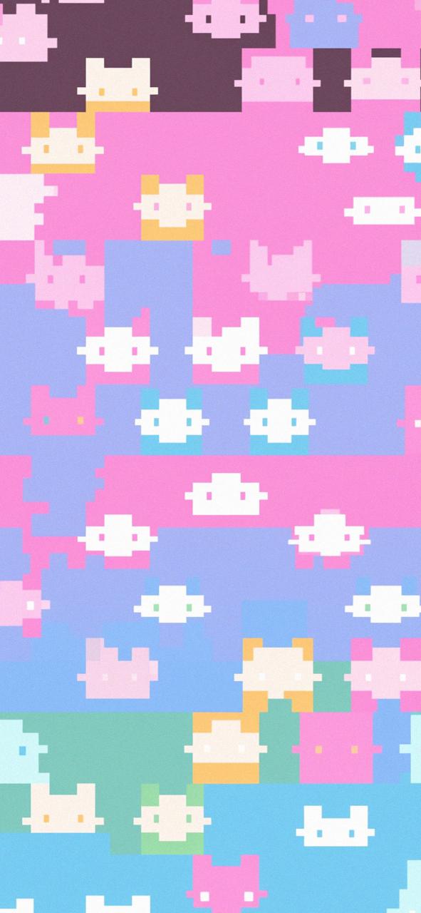 Download Hello Kitty Pixel Pattern