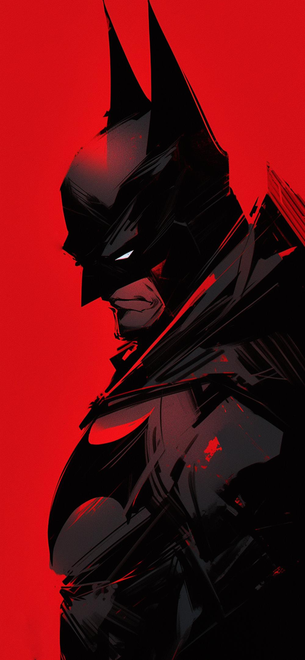 Download Brooding Batman Sketch Red Dark