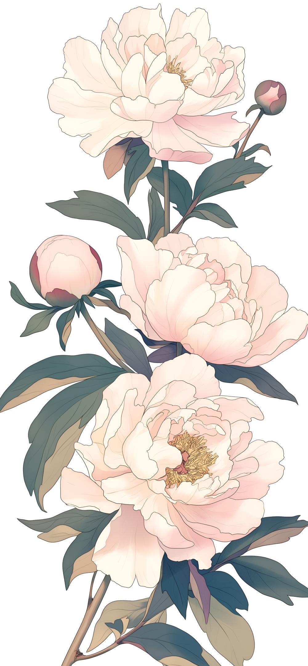 Download Pastel Peonies Illustration