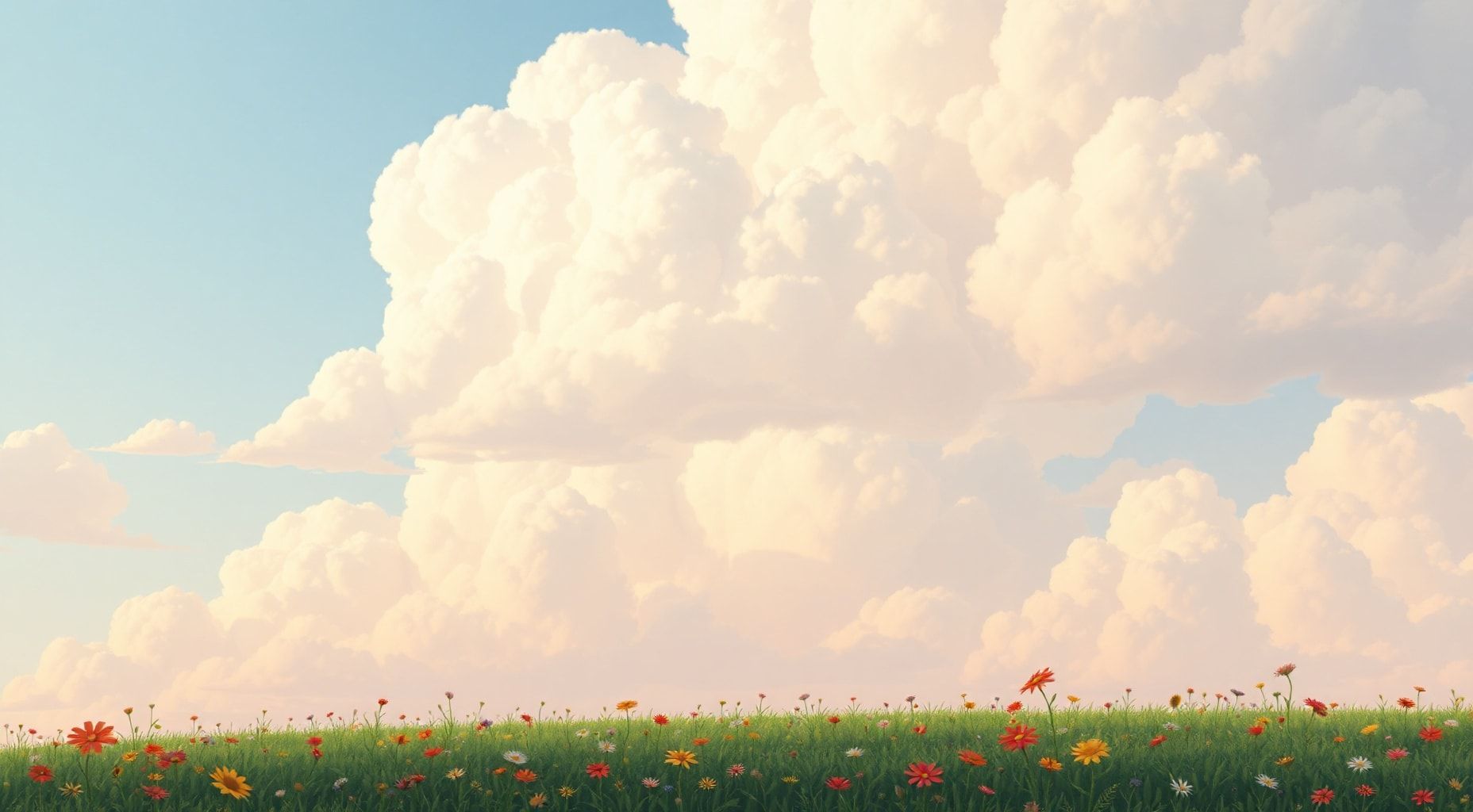 Download Fluffy White Clouds Ghibli