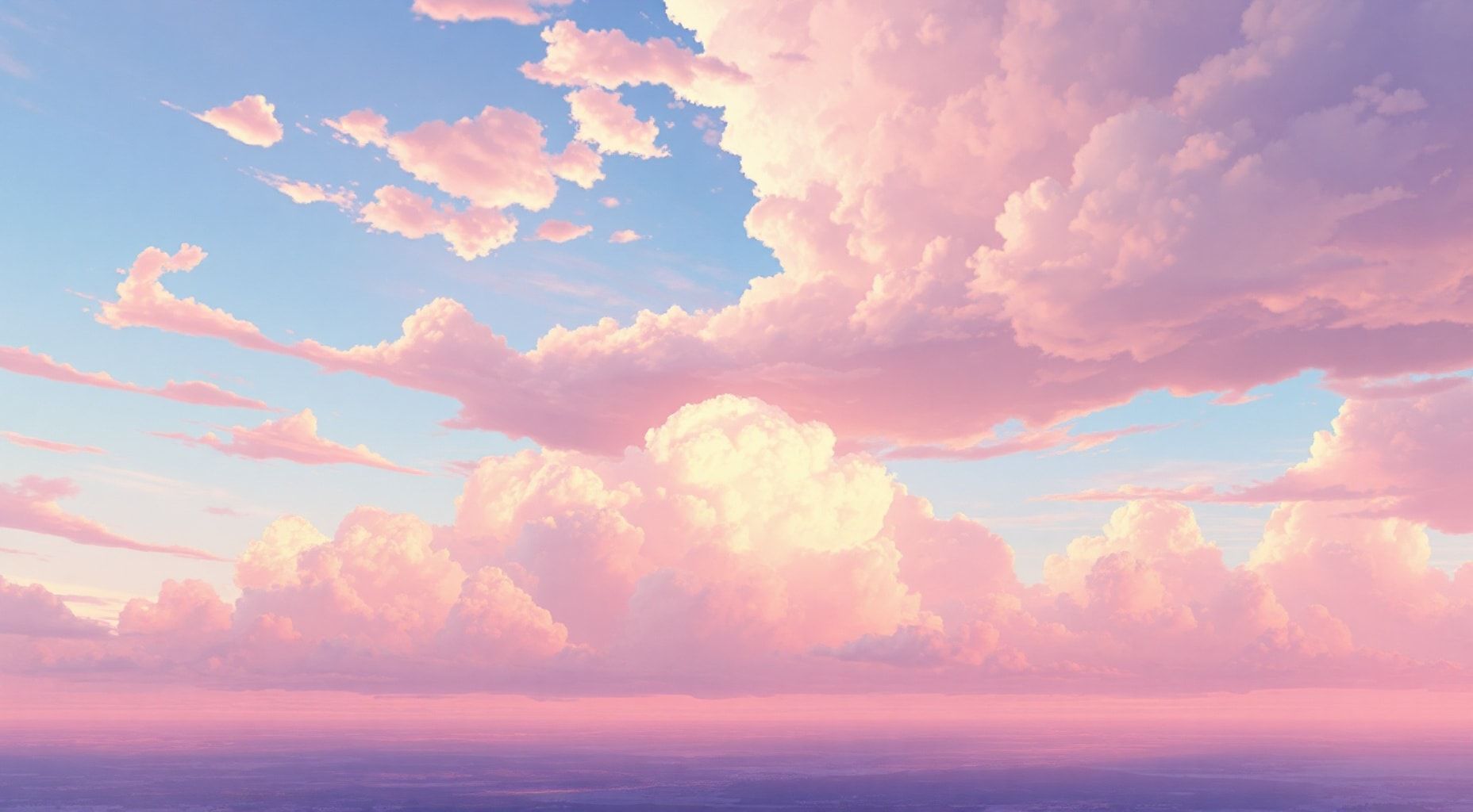 Download Fluffy White Clouds In The Style